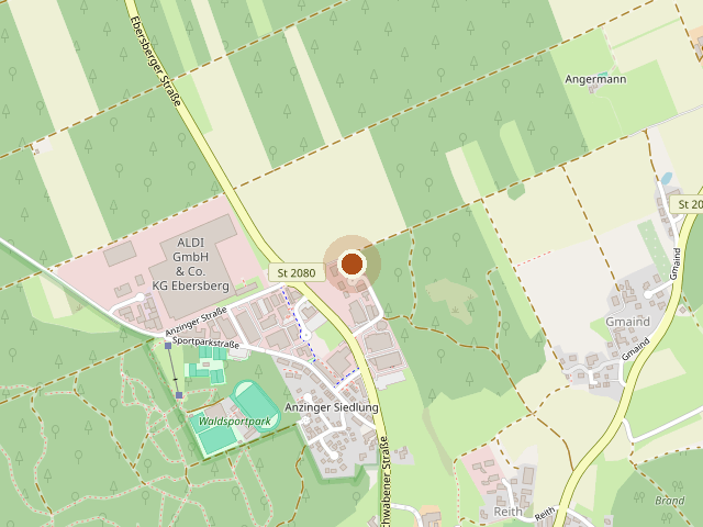 Lage von Tierheim Ebersberg auf der Karte